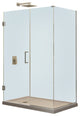 DreamLine Unidoor Plus 37"x34.38"x72" Hinged Shower Enclosure, Brushed Nickel