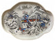 Chinese Off White Porcelain Snow Scene Flower Shape Display Plate Hws1823