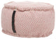 Mina Victory AS220 Pouf, Coral, 20" x 20" x 12"
