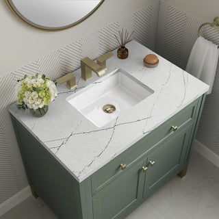 Chicago 36" Single Vanity, Smokey Celadon,  Ethereal Noctis Top