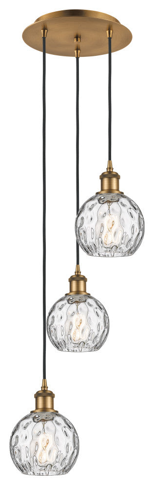 Innovations 113B-3P-BB-G1215-6 3 Light Multi-Pendant, Brushed Brass