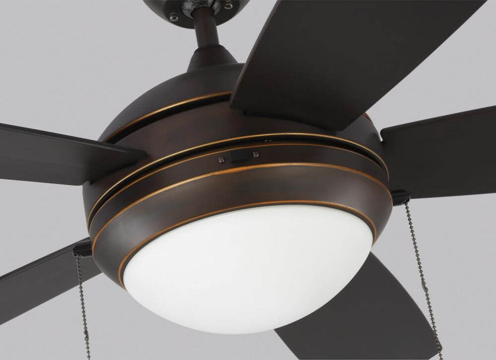 Generation Lighting Discus Outdoor 52 Inch Ceiling Fan In Roman Bronze