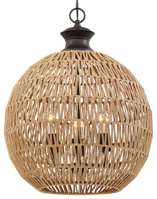Quoizel QF4034 Casablanca 3 Light 18"W Cage Pendant - Palladian Bronze