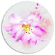Watercolor Pink Rose Illustration, Floral Round Wall Art, 36"