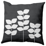 Simple Stems Decorative Throw Pillow, Gray, 16"x16"
