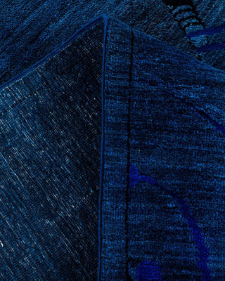 Overdyed, One-of-a-Kind Hand-Knotted Area Rug Blue, 6'1"x9'3"