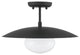 Declan Modern Disc Matte Black 16" Semi-Flush Mount Ceiling Light