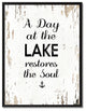 At The Lake Restores The Soul Inspirational, Canvas, Picture Frame, 28"X37"