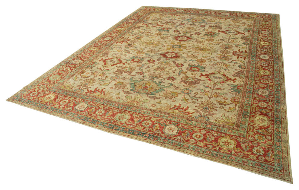 Rug N Carpet - Hand-Knotted Oriental 8' 7" x 11' 7" Decorative Oushak Area Rug