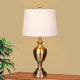 Urn Metal Table Lamps, Plated Antique Gold, 30"
