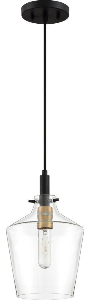 Quoizel JUN1508 June 1 Light 8"W Mini Pendant - Earth Black