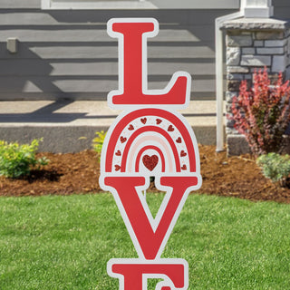 36''H Valentine's Metal Yard Stake