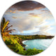 Hawaii Oahu Island, Photography Disc Metal Wall Art, 36"