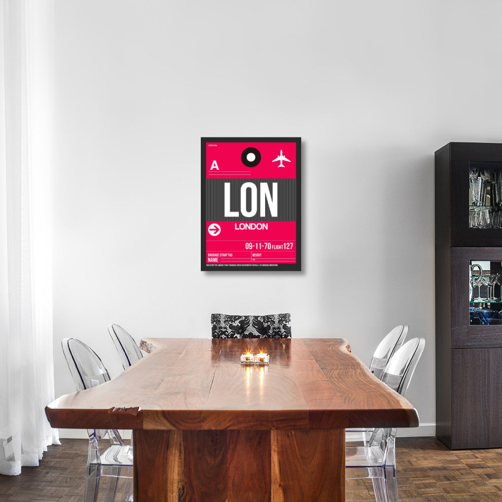 "LON London Luggage Tag 2" Fine Art Print