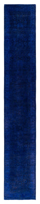 Overdyed One-of-a-Kind Hand-Knotted Area Rug Purple, 3' 0" x 17' 5"