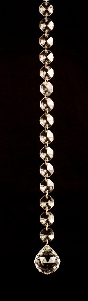 39" Clear Single Strand Curtain Bead