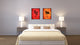 Ox Chinese Zodiac Orange Print on Canvas with Picture Frame, 22"x29"