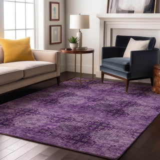 Premium Machine Washable Mayfield AMF557 Eggplant 5' x 7'6" Rug
