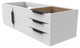 CastelloUSA Alpine 48" Wall Mounted Vanity, Base Only, White, Black Handles