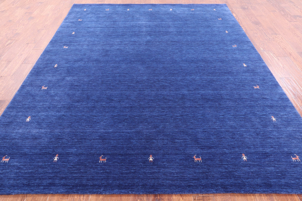 8' 0" X 10' 0" Persian Gabbeh  Hand Knotted Wool Rug - Q15270