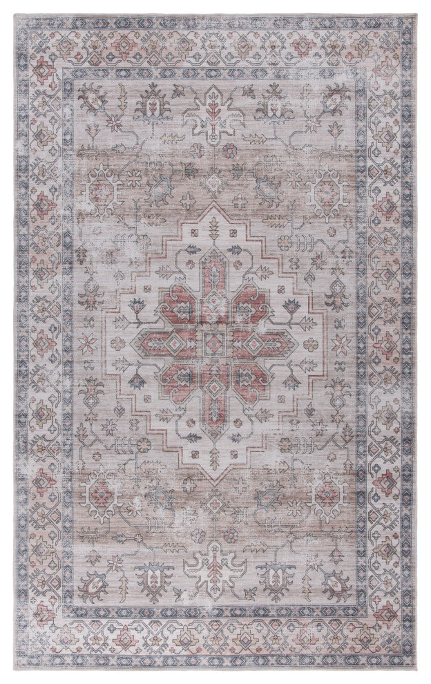 Safavieh Arizona Machine-Washable Collection ARZ243 Rug, Sage/Rust, 6'x9'