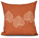 Leaf Print 2, Floral Print Pillow, Orange, 20" x 20"