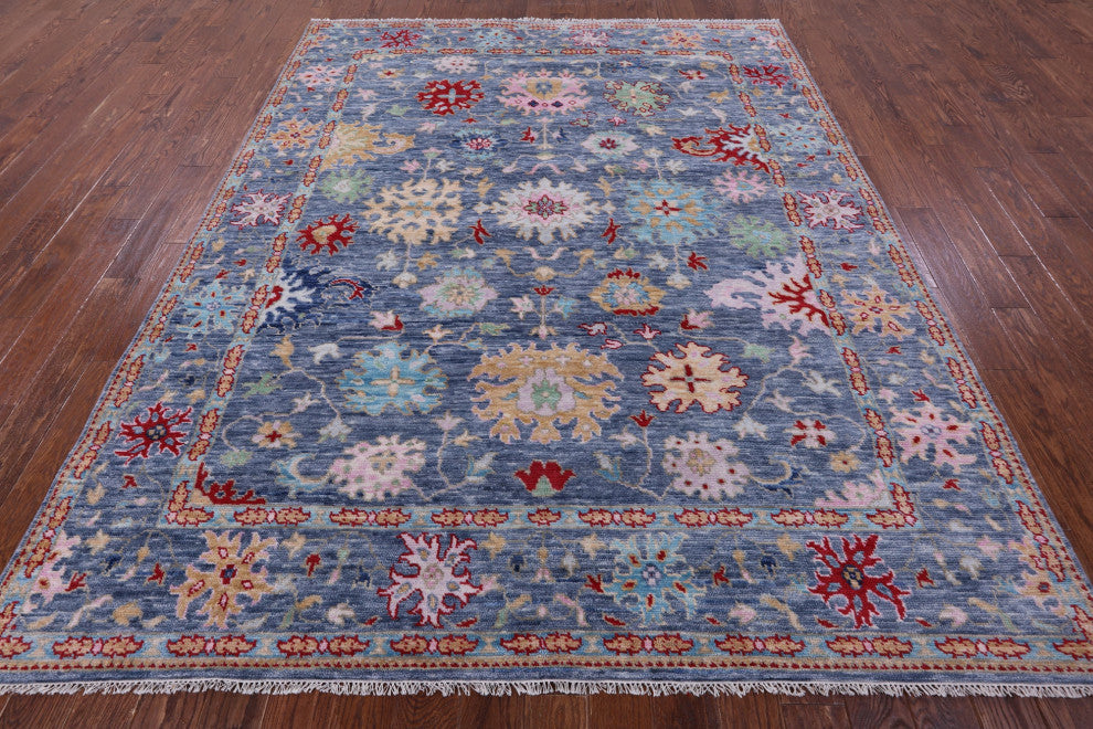 Handmade Turkish Oushak Wool Rug 8' 0" X 10' 2" - Q13439