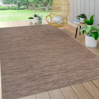 Ethan Modern Flatweave Solid, Brown, 5'x8'
