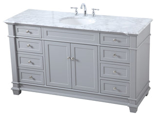 Weston Single Bathroom Vanity Set, Grey, 60