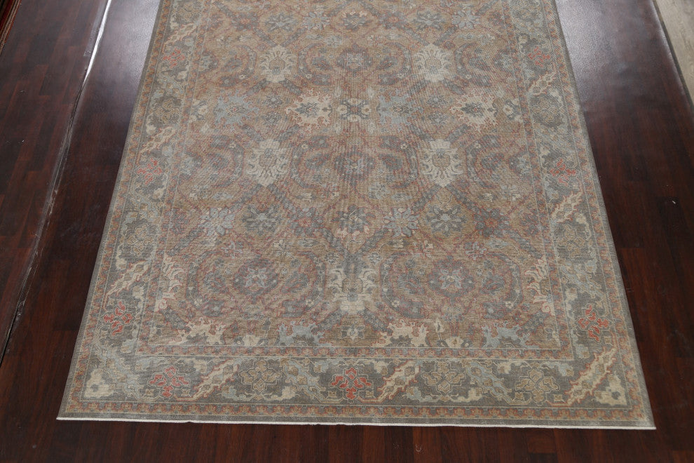 Silver Washed Traditional Turkish Ziegler Area Rug Wool Carpet 9x12