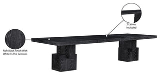 Anzio Oak Veneer Dining Table, Black