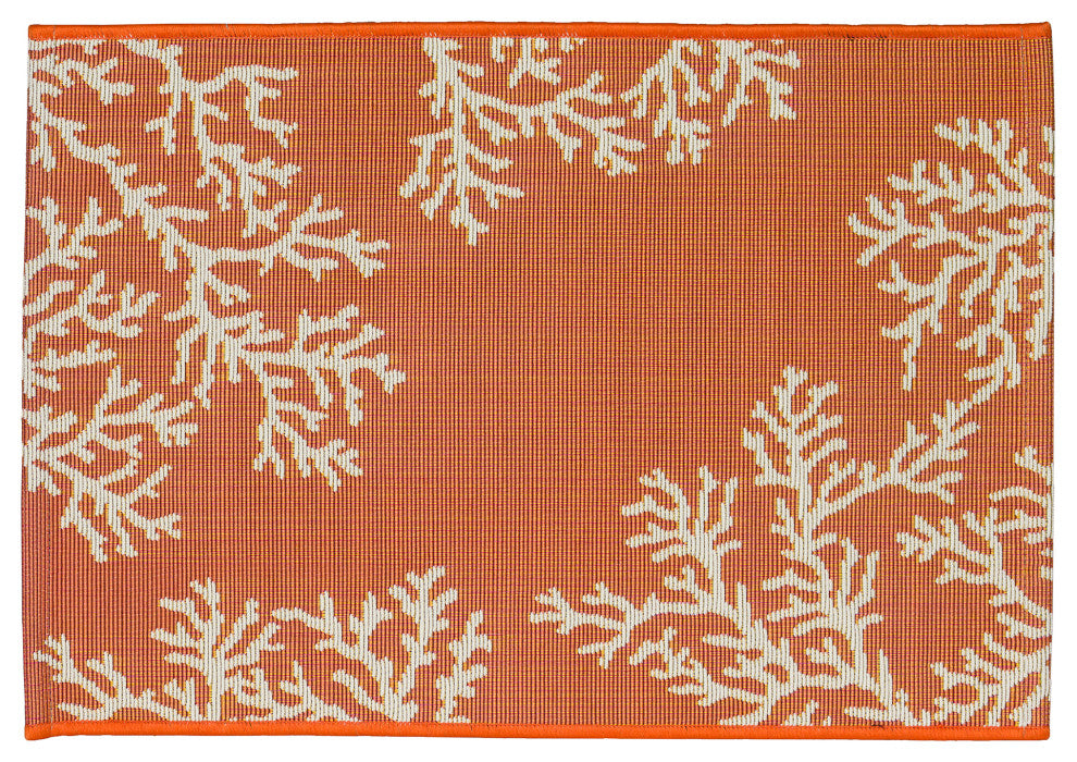 Esencia Coral Edge Indoor/Outdoor Mat Sunset 2'x2'10"