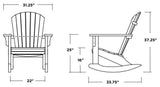 Polywood Seashell Rocking Chair, Mahogany