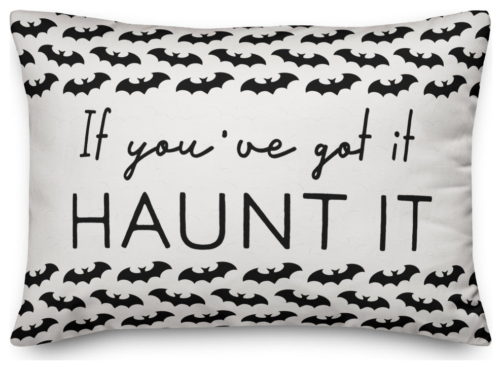 Bat Pattern Border   14x20 Throw Pillow