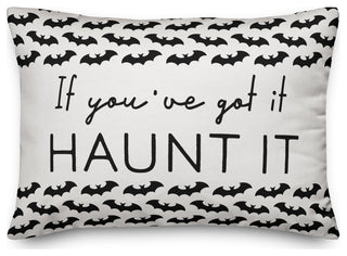 Bat Pattern Border   14x20 Throw Pillow