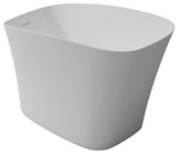 51 Inch Solid Surface Freestanding Soaking Bathtub in White with Drain