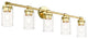 Whittier 5-Light Polished Brass Large Vanity Sconce