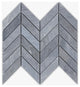 Mountain Gray Honed 1x4 Chevron Marble Mosaic