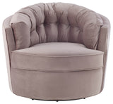 TOV Furniture Eloise Mauve Velvet Swivel Chair