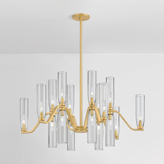 Hudson Valley Lighting Harpswell Chandelier, Aged Brass