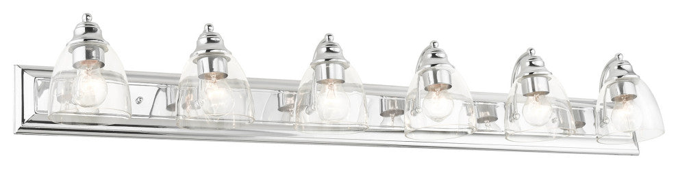 Polished Chrome Transitional, Colonial, Vanity Sconce