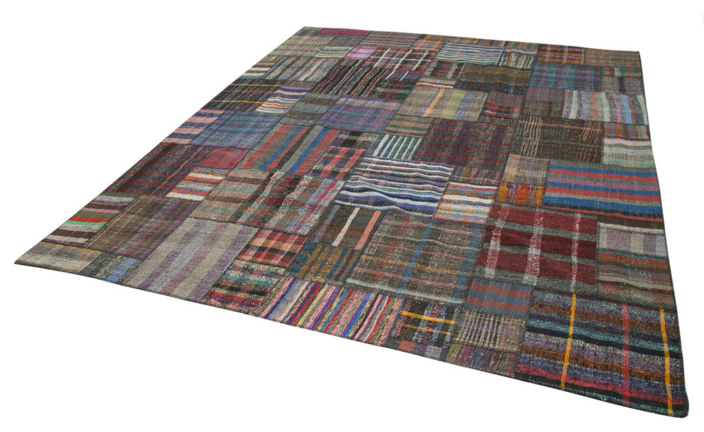 Rug N Carpet - Handmade Turkish 10' 9'' x 13' 5'' Rustic Patchwork Kilim Rug