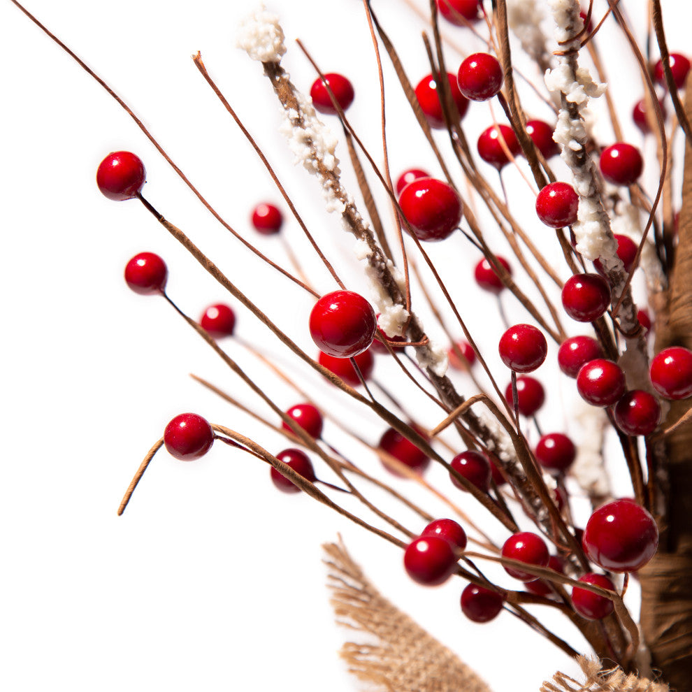 16"H Christmas Red Berry Table Tree Decor