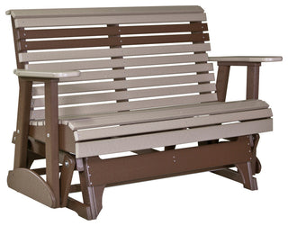 Poly Plain Glider, Weatherwood & Chestnut Brown, 4 Foot, Standard