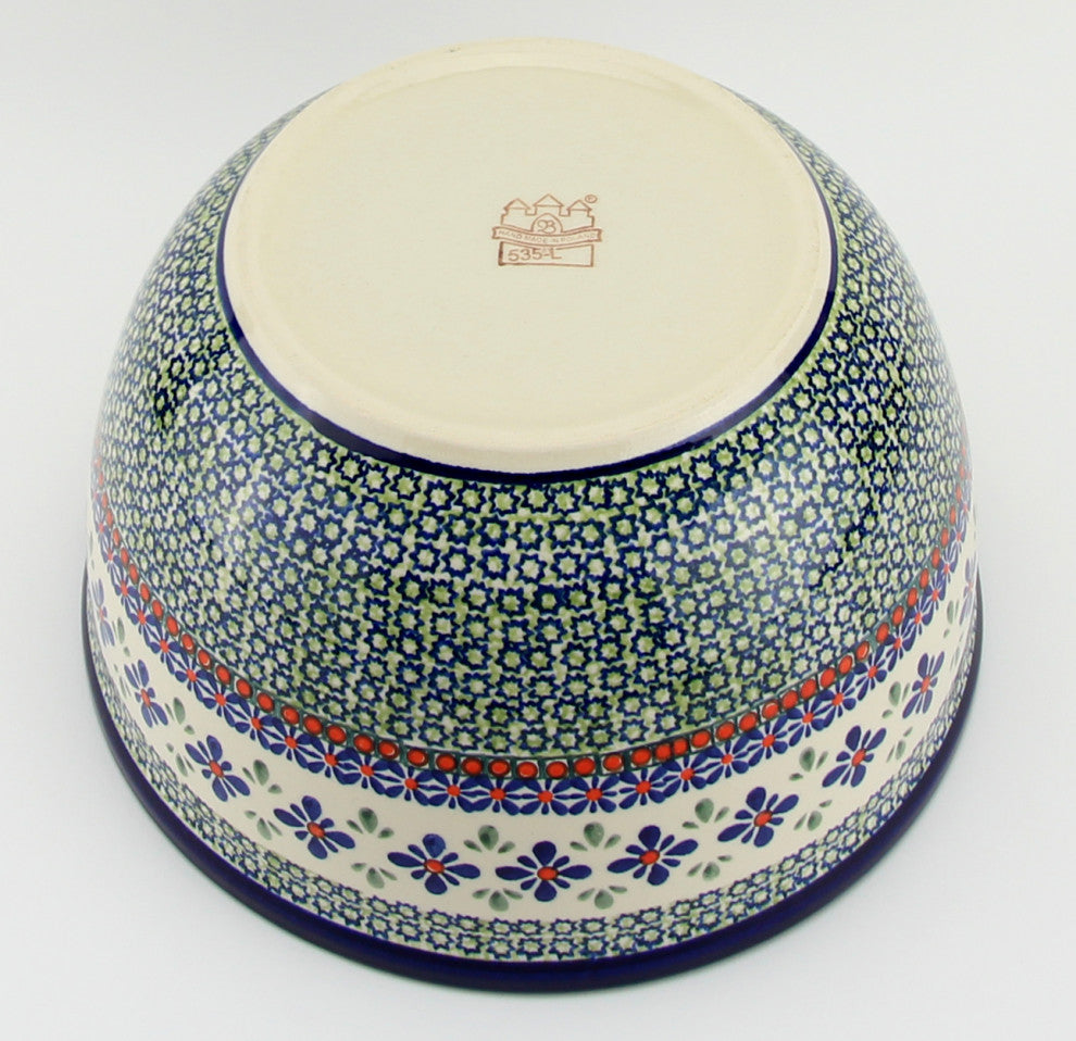 Polish Pottery 5-Quart Mixing Bowl "“ Handmade Stoneware by Zaklady Boleslawiec
