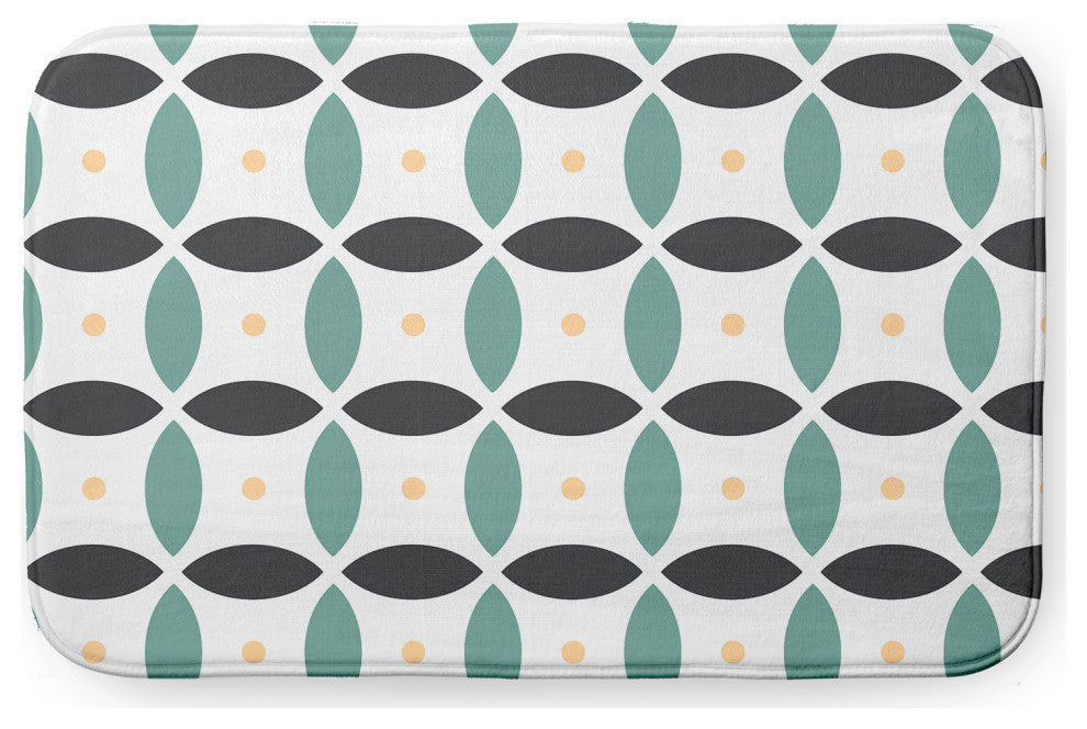 34" x 21" Geometric Bathmat, Pepper