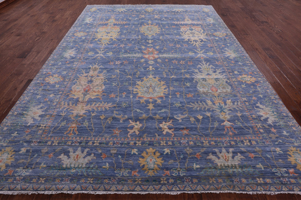 Turkish Oushak Hand-Knotted Rug 8' 11" X 12' 4" - Q15593