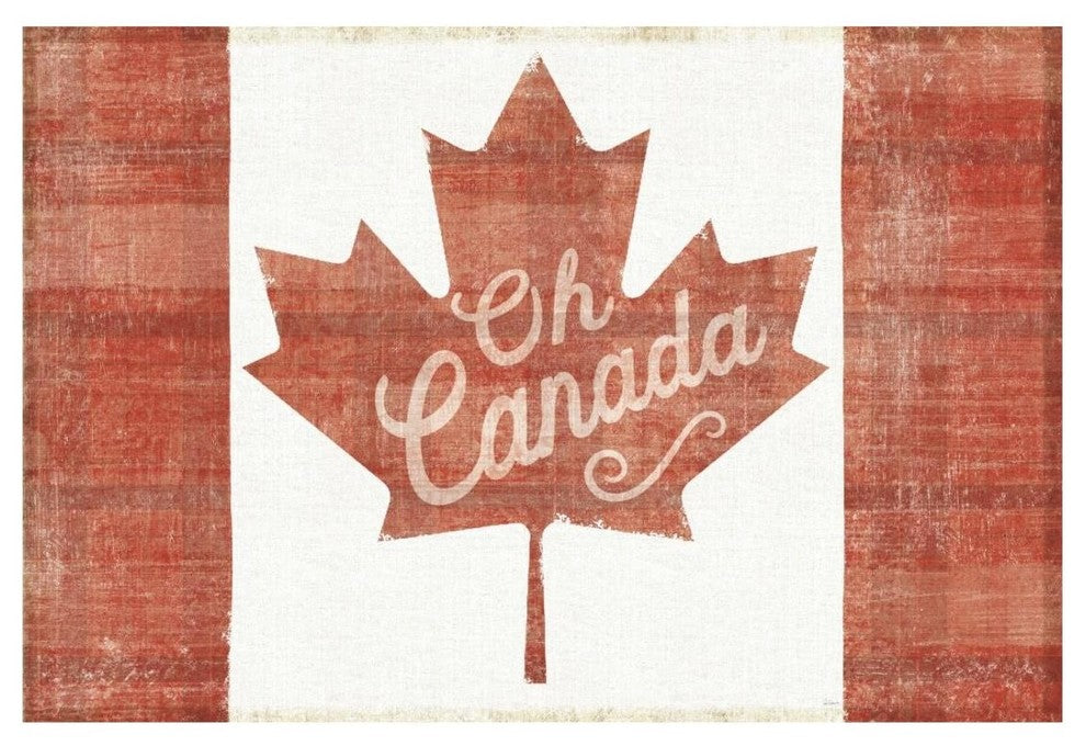 "Oh Canada Flag" Digital Paper Print by Sue Schlabach, 26"x18"