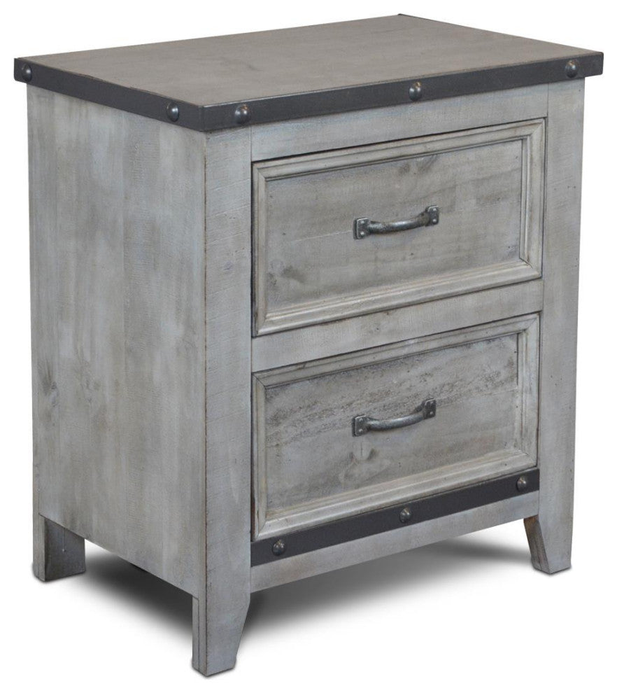 Bandit Grey Nightstand, 26.75x18x30.5