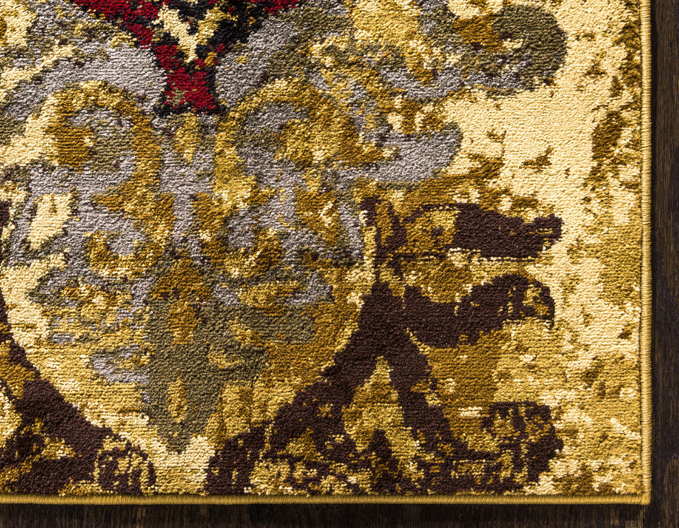 Unique Loom Beige Barista Congencis 4' 0 x 6' 0 Area Rug